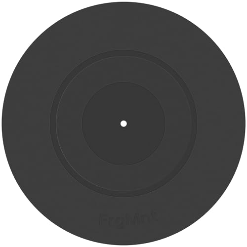 FrgMnt Turntable Platter Mat Black 12-inch Turntable Rubber Mat Silicone Design for Universal to All...