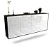 Produktbild Dekati Sideboard Costa Mesa hängend (180x77x35cm) Korpus anthrazit matt - Front Hochglanz Weiß - Push to Open