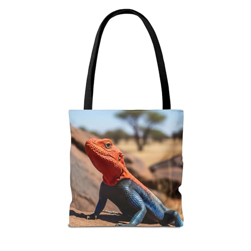 Agama Lizard Tote Bag – Premium Quality for Adventurers - Reinforced Stitching on Handles2