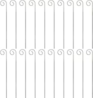20 Stück Silberfarbene Pflanzenetikettenhaken, Gartenmarkierer, Pflanzenetikettenaufhänger, Gartenpflanzenschild, verformt, Haken, Hängestangen für Gartengestaltung und Rankhilfen