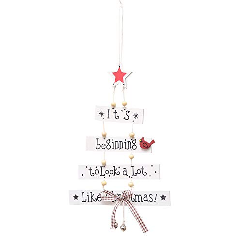 Christmas Decorations Sale, Colorful(TM) Merry Christmas Christmas Decorations Tree Ornament Patterned Hanging Accessories Supplies (White)