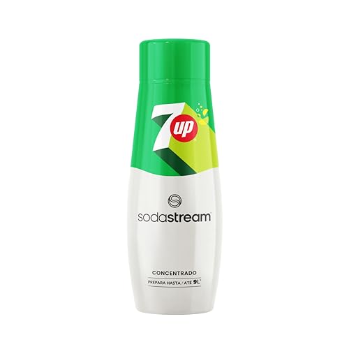 SodaStream - Concentrado de Refresco Sabor 7UP, Prepara hasta 9L de Bebida, Apto para Todas las Máquinas Gasificadoras de Agua SodaStream - 440 ml