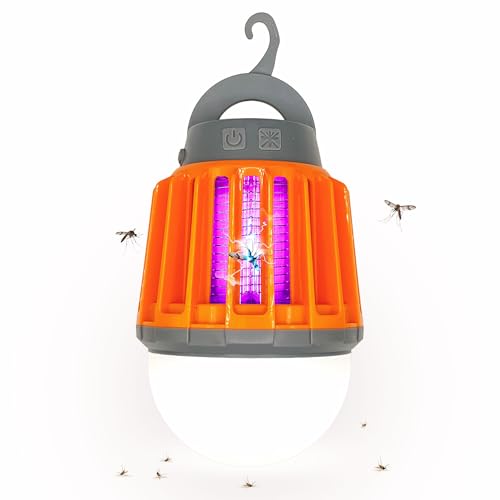 Lampara Antimosquitos Electrico De Exterior E Interior con 3 Niveles De Luz. Mata Mosquitos Electrico para Camping Recargable por USB. Repelente 2en1 Impermeable Y Resistente Al Agua Y Polvo (IP66).