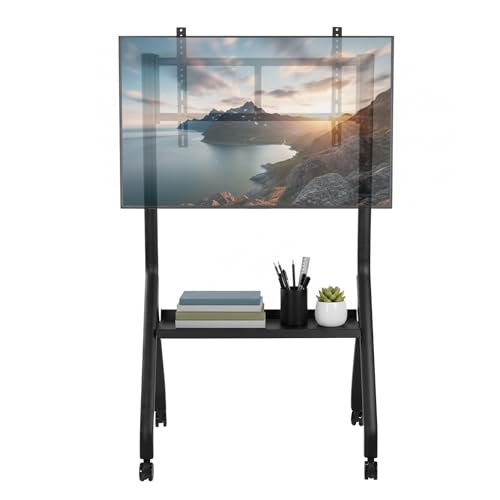 Soporte móvil ajustable para pantallas 42-75 pulgadas miniatura 6