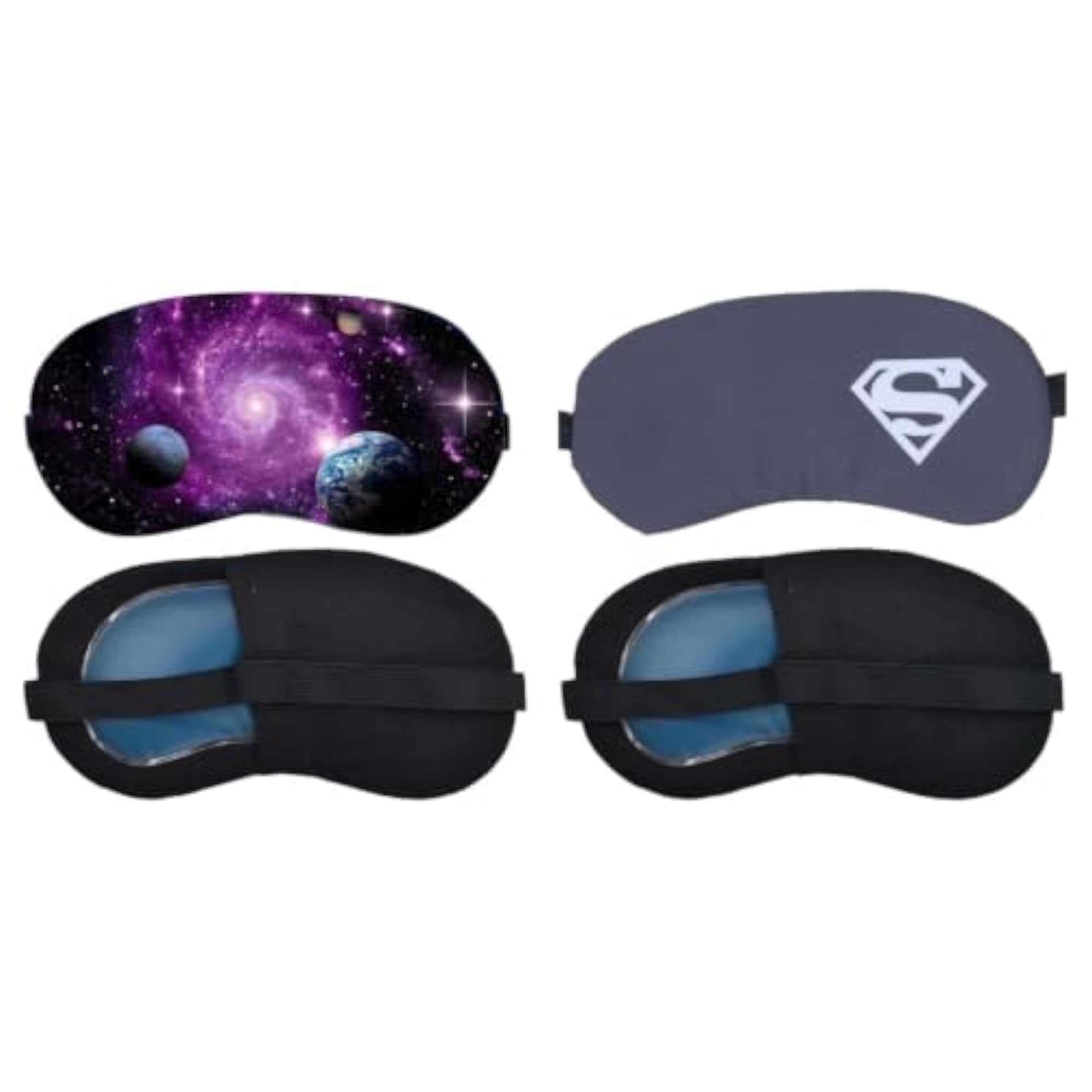 Pack of 2 Adjustable Blindfold Sleeping Masks for Comfort