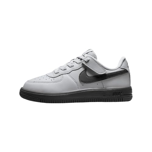 Nike Force 1 Low EasyOn Little Kids' Shoes (HQ3808-001, Wolf Grey/Dark Smoke Grey)