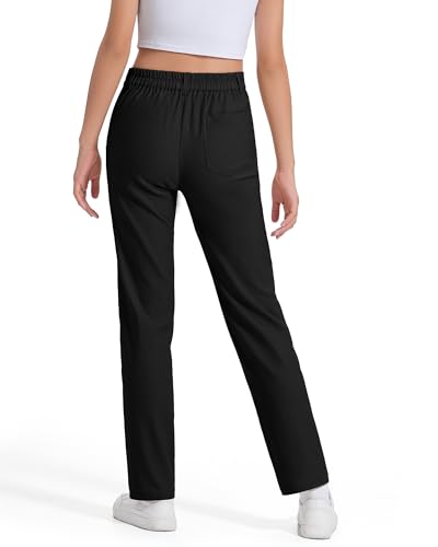 Image of Girls Uniform Pants Kids Dress Pants High Stretchy with Pockets