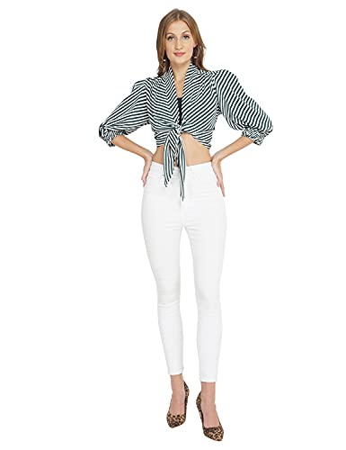 Image of oxolloxo Striped Love Women's Tie-Up Top
