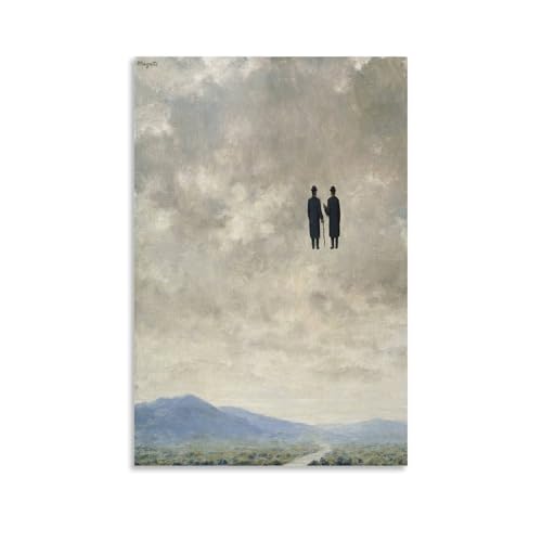 Rene Magritte - Stampa artistica da parete su tela, motivo: The Art Of Conversation, per soggiorno, parete, casa, 40 x 60 cm