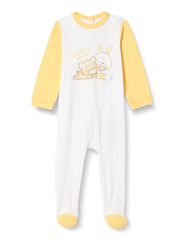 Chicco Unisex Baby Jumpsuit mit Klappenöffnung und Knöpfen, Weiß (455),...