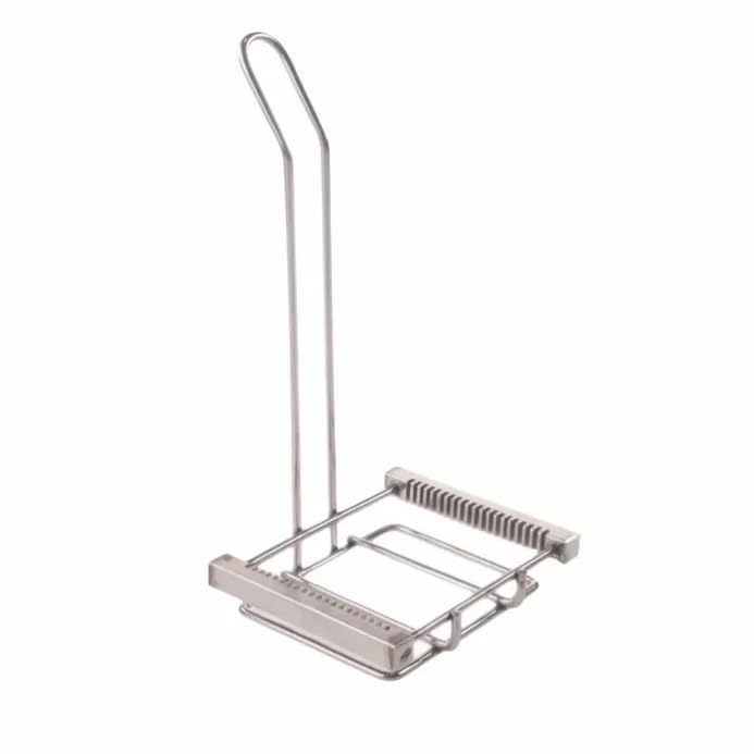 Stainless Steel staining Rack, SUS Handheld Slide staining Rack, 162 * 85 * 70mm Acid and Alkali Resistant, up to 20 Slides, no Water Tank