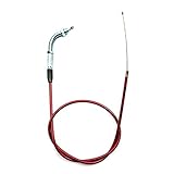 Pitbike/Dirtbike Gaszugkabel, 88,9 cm, rot, abgewinkelt, Pitbike 110 cc 125 cc