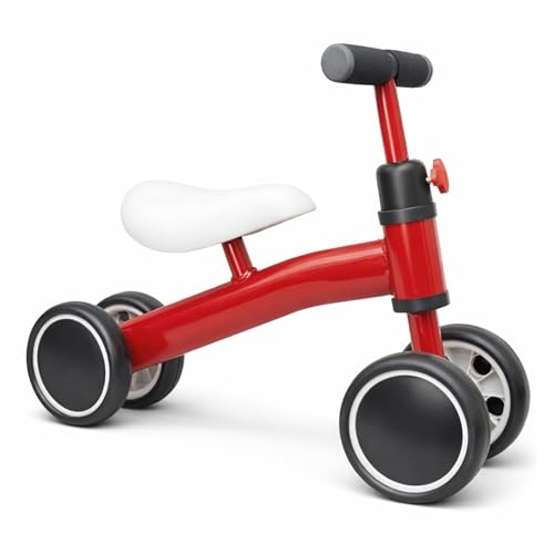 JustGoFit Bicicleta De Equilíbrio Infantil 4 Rodas Sem Pedal Balance Bike Para Crianças (Vermelho)