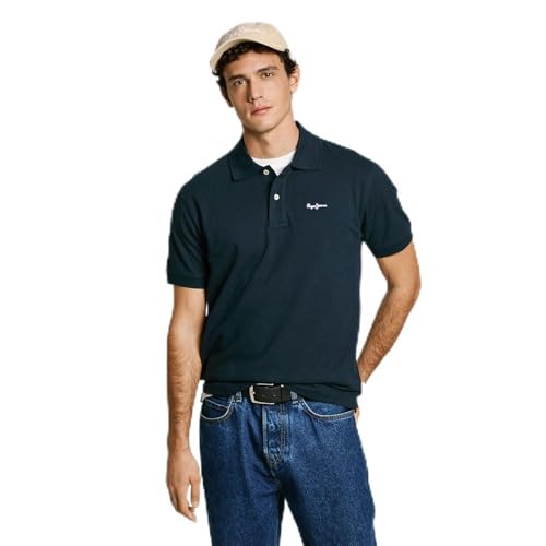 Pepe Jeans Essential Polo Contrast Logo, Azul (Azul...