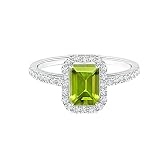 Oval 5.20 Ctw Peridot Gemstone 925 Sterling Silver Solitaire Accents Women Ring