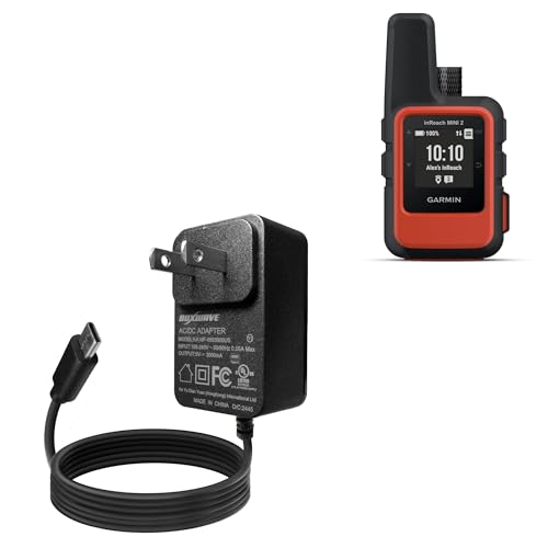 BoxWave Charger Compatible with Garmin inReach Mini 2 - Wall Charger Direct (15W), Rapid Charge Your Device with Built-in 6ft Cable