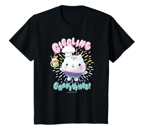 T-shirt enfant Cakey Cat Gabby's Dollhouse en coton premium durable
