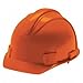 Hard Hat, FrtBrim, Slotted, 4Rtcht, Orange
