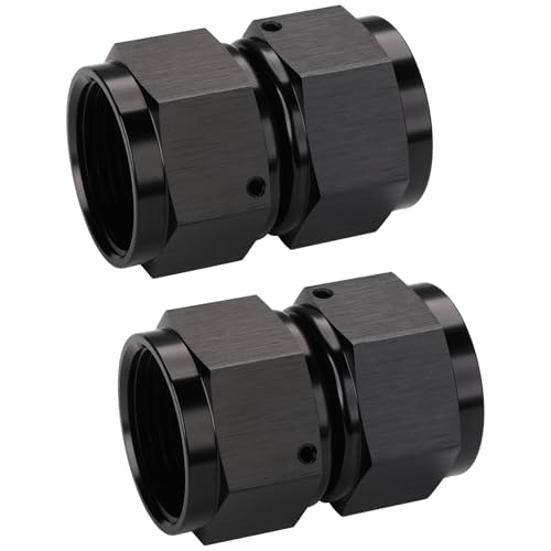 Adaptateur 16AN femelle droit pivotant en alu noir pour corriger l'alignement des lignes de carburant x2 - 5
