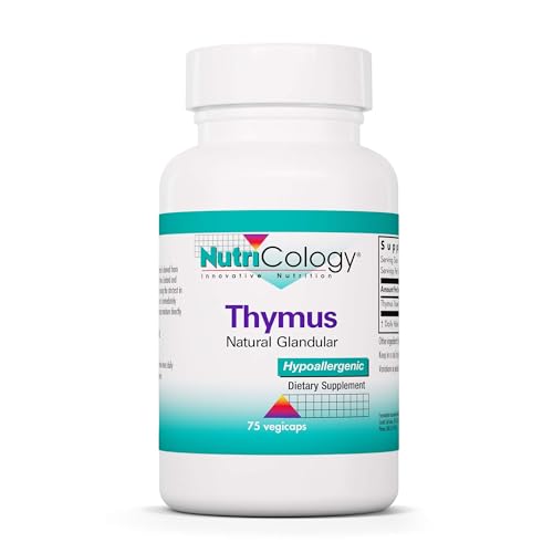 Nutricology Thymus Supplement - Thymus Tissue, Glandular Extract, 1000mg Raw