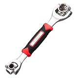 Toolwiz 52 in 1 Universal Socket Wrench Adjustable Multi-Functional Wrench Tool with 360 Degree Rotating Head Spanner Remove Bolts Nuts Fasteners for Home Appliance Bicycle Motorcycle Car Repair