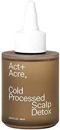 Act+Acre Cold Processed Scalp Detox to Cleanse, Nourish and Moisturize - Sulfate Free Scalp Care with Oil for Dandruff and Dry Itchy Scalp - Hair Growth Treatment for Thinning Hair (3 Fluid Ounces)