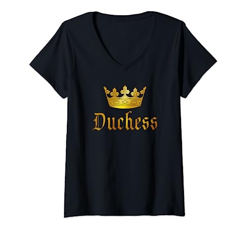 Camiseta DUCHESS Regal Crown Royalty Gift Camiseta Cuello V