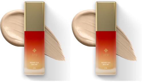 Image of Just Herbs Luxe Radiant Silk Skin Tint | Luxury Makeup | Ayurvedic Skin-Loving Formula | Dewy Finish | Glow Boosting & Hydrating (100 PORCELAIN) (Pack of 2)