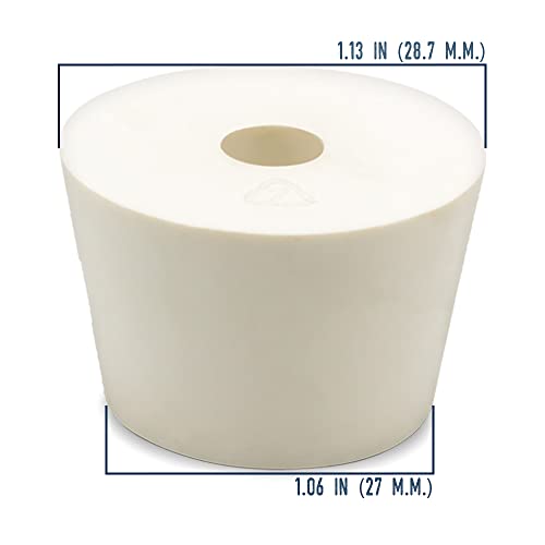 Fermentation Rubber Stoppers Drilled Bungs For Use With Airlock (#6 Rubber Stopper - 4 Pack) #TOP1