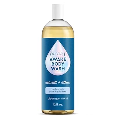 Puracy Body Wash - Natural Body Wash for Women, Men, Kids - Pure Plant Ingredients, Moisturizing Shower Gel, Body Soap for Dry Sensitive Skin, Gently Scented (Citrus Sea Salt, 12 oz/355 ml