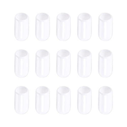 Rebower Screw Thread Protector Cover Rubber End Caps, [for Screw, Bolt] - 5mm ID/White/200 Pcs