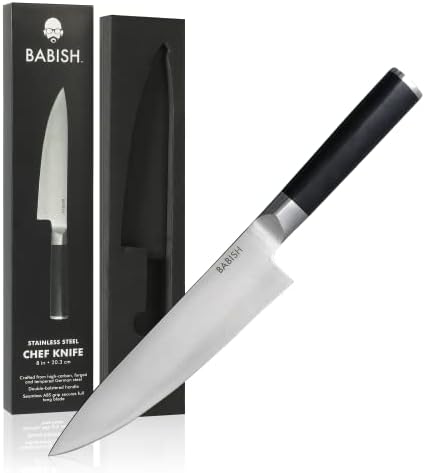 Babish High-Carbon 1.4116 German Steel Cutlery, 8" Chef Knife,