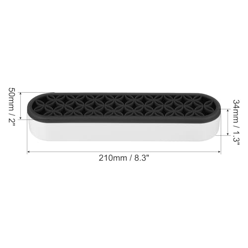 Image of PATIKIL Diamond Painted Pen Holder, Silicone Makeup Brush Holder Multi-Purpose Cosmetic Storage Box Desktop Organizer for Art Craft, Black