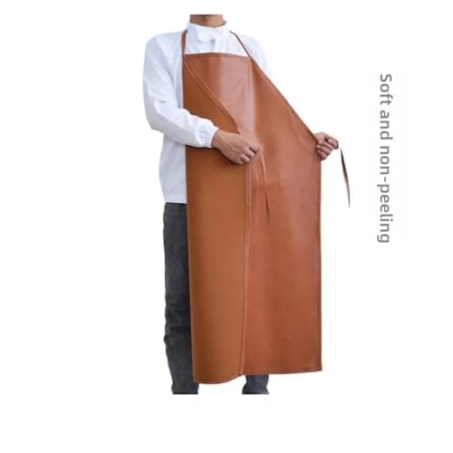 Tablier en cuir Thiened for soudage, résistant à l'huile, imperméable et ignifugé, vêtement de travail protection Charpentier, menuisier(M) – vue 3