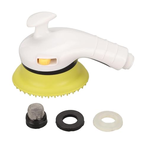 Haustier-Duschbrause, Handbrause Mit Ein-/Aus-Schalter, Hundewaschduschaufsatz, Hundebadebrause Zum Baden Und Massieren(Gelb)