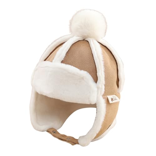 Gorro de invierno para bebé, suave, cálido, de punto, para niños y niñas, caqui, 8-24 Monate