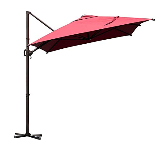 Abba Patio 9 x 7ft Offset Patio Umbrella Rectangular Cantilever Outdoor Hanging Umbrella