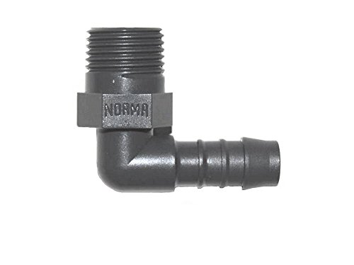 Original NORMA NORMAPLAST® SV Winkel Einschraubstutzen Einschraubverbinder (Schlauchinnen Ø 19 mm Gewinde 3/4 Zoll)