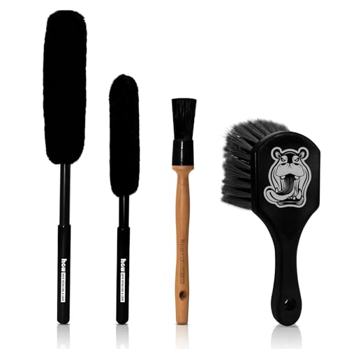 H.O.W 4pcs Car Wheel Rim Tire Brushes for Cleaning Tires,