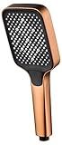 IMEX - Alcachofa de Ducha Alta Presión | Duchas de Baño Alcachofa | Ducha de Mano Grande con 3 Posiciones | Mango de Ducha Color (ORO ROSA)