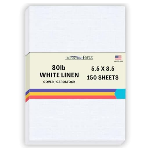 150 Sheets Linen Finish Cardstock Paper