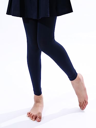 Image of EVERSWE Girl's Microfiber Footless Tights, Ballet Dance Tights, Ultra Soft Leggings