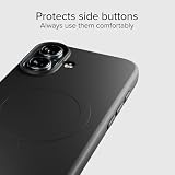 SBS Istinct Mag Etui MagSafe do iPhone 16 - Powierzchnia Soft-Touch, miękka w dotyku i wewnętrzna z mikrofibry, ochrona aparatu i przycisków, materiał TPU, czarny