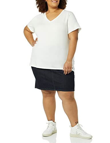 Image of Amazon Essentials Women's Plus Size Short-Sleeve V-Neck T-Shirt