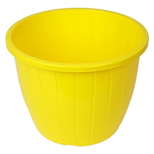 Image of Kuber Industries Flower Pot | Flower Pots for Indoor & Outdoor | Plastic Pot for Gardening | Planter for Flower | Balcony Pots for Home Decor | Duro Flower Pot | 10 Inch | Pack of 5 | Multi