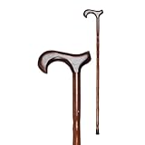 Home Universal® Bastón Ergonómico Antideslizante – Madera Clásica o Aluminio Ajustable – Ligero, Resistente y Extensible – Ideal para Adultos Mayores, Rehabilitación (Bastón Derby - Caoba)