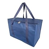 Zeizafa Bolsa De Compras Aislada Forrada Con De Aluminio Contenedor Plegable Para Preparación De Comidas Con Cremallera Segura Cena Aire Libre Bolsa Aislada De De Aluminio Amigable Con