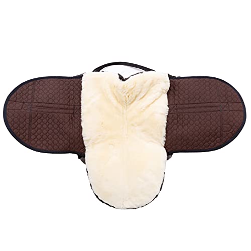 Miniatura 2 de Christ Montura Inglesa Para Caballo Fellsattel Basic Plus Silla De Montar De Piel De Cordero Con Rellenos Extraíbles, Talla Media-Sangre, Color Marrón
