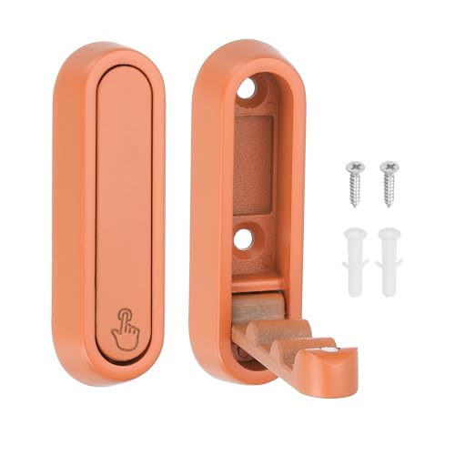 Crochets muraux robustes et pliables orange mat de 7,3 cm