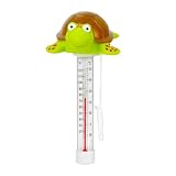 FQRDKT Schwimmendes Poolthermometer mit Gut Lesbarer Analoger Anzeige. Attraktives Wassertemperaturmessgerät für, Badezimmer Und Angelteiche, Schildkröte